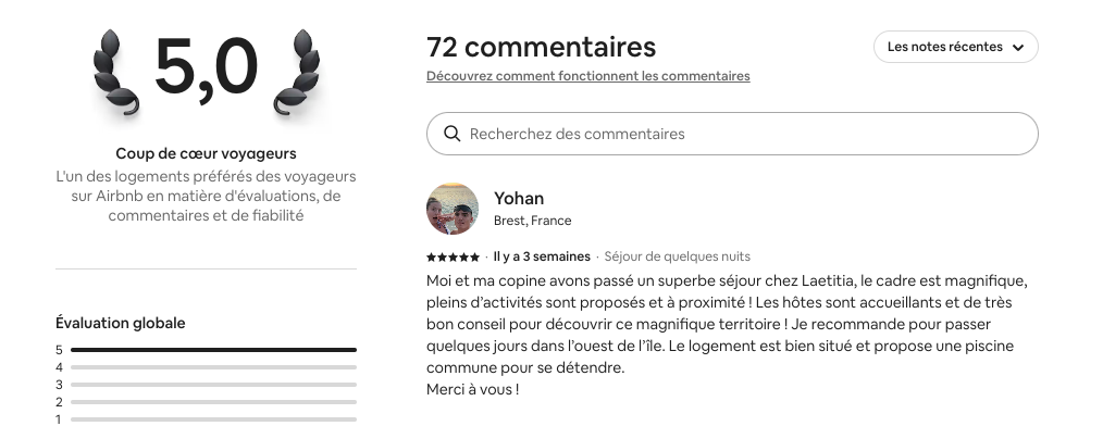 avis client