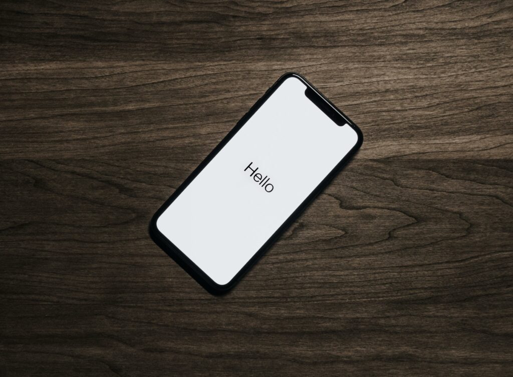 a cell phone on a table