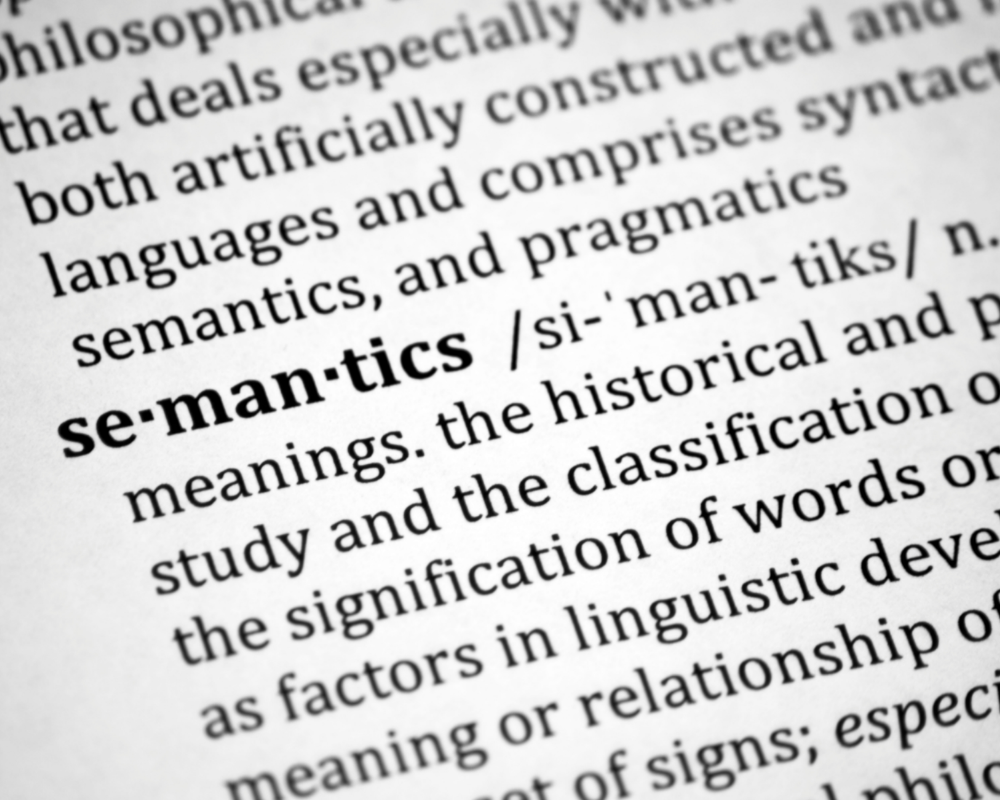 close-up of a dictionary page with a word